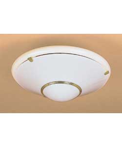 Plug in Circular Fluorescent Fitting - Brass Trim