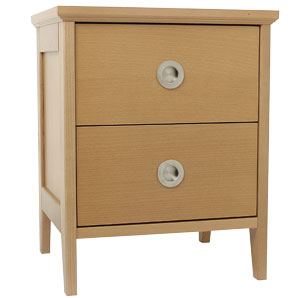 An attractive 2-drawer bedside cabinet made from b