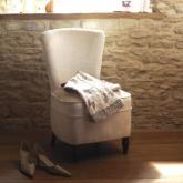 Unbranded Poet Chair - Brown Linen Mix