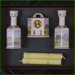 Pointers Golf Mantlepiece Clock and Candlesticks
