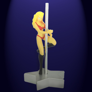 Unbranded Pole Dancer Novelty Pen - Scarlet