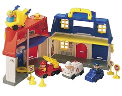 portable police & fire station with carry handle