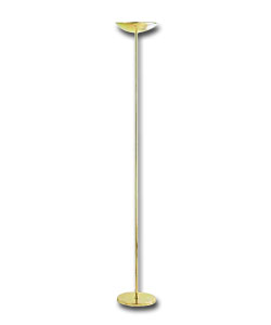 Polished Brass Halogen Floor Standing Uplighter