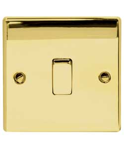 Unbranded Polished Brass Single 2-Way Light Switch