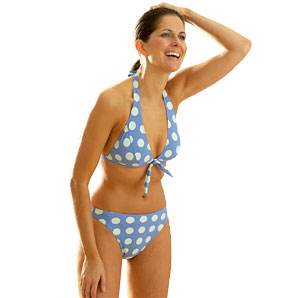 Polka Dot Bikini- Blue- Size 14