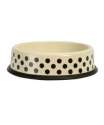 Unbranded Polka dot Dog Bowl in Cream