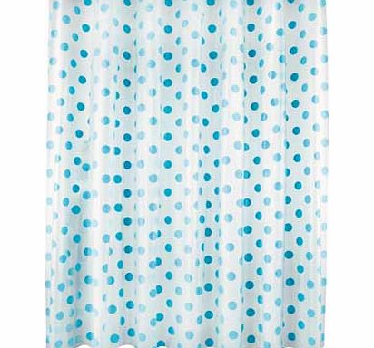 Unbranded Polka Dot Shower Curtain - Blue