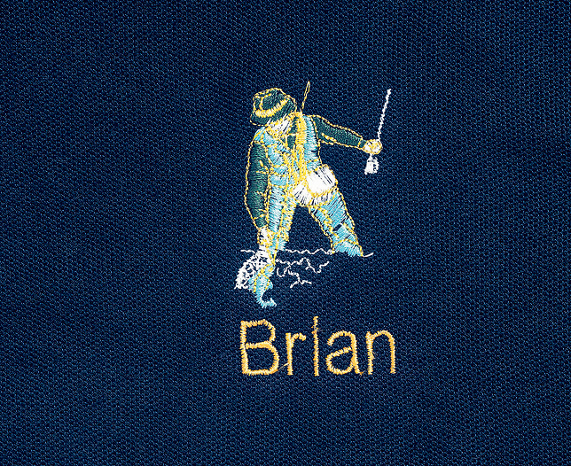 Unbranded Polo Shirt, Fishing, Navy, S