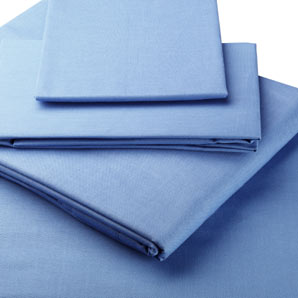 Polycotton Fitted Sheet- Double- Sky Blue