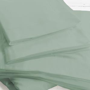 Polycotton Pillowcase- Sage- Square