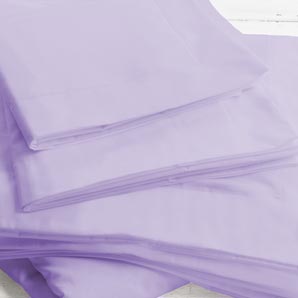 Polycotton Square Pillowcase- Soft Lilac