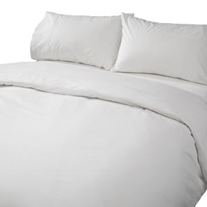 Polycotton Square Pillowcase- White