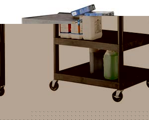 Unbranded Polyethylene service trolley 3 shelf