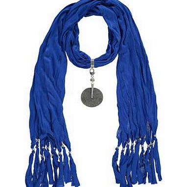 Innovative twist on scarf with fringe and bead detail. Supported by a beautiful statement pendant which will definitely enhance your look. Pomodoro Scarf Features: Hand wash 100% Viscose Length approx. 160 cm (63 ins)
