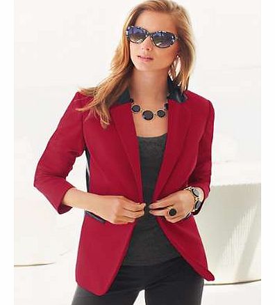 Unbranded Ponte Faux Leather Tailored Jacket