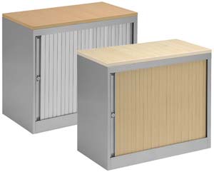 Unbranded Pontos desk high tambour cupboards