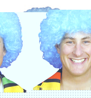 Unbranded Pop wig, blue curly