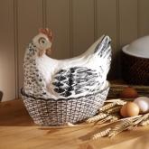 Unbranded Porcelain Hen Egg Basket