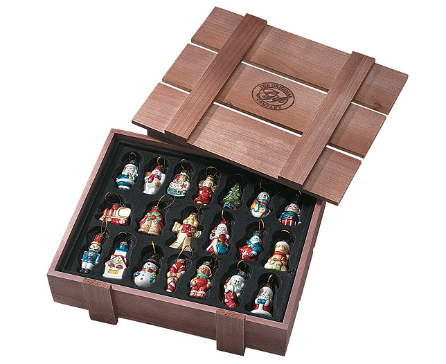 Unbranded Porcelain Painted Christmas Ornaments (2 x set