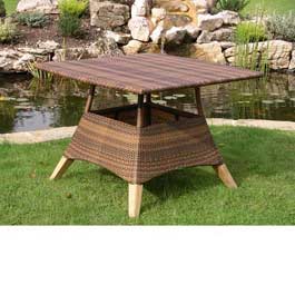 Unbranded Portia Square Dining Table - Golden Teak