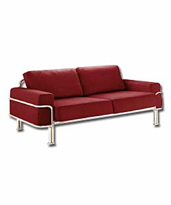 Portland 3 Seater Red Sofa