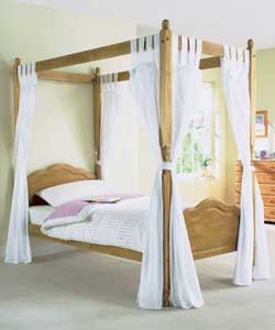 Portland Single 4 Poster Bed with Pillow Top Mattress