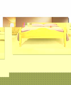 Portland Solid Pine King Size Bed with Sprung Mattress