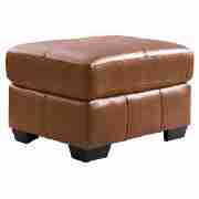Unbranded Portobello Leather Footstool, Cognac