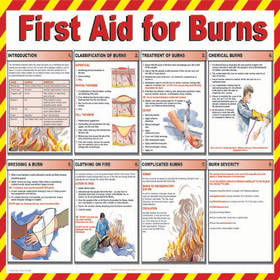 Unbranded Poster First Aid for Burns Plastic