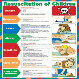 Unbranded Poster Resuscitation of Children 420x590mm Plastic