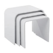 Unbranded Prado nested tables, white