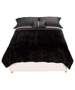 Unbranded Premium Brand Quilted Bedspread - Black