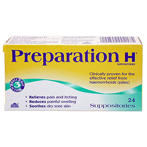 For the relief of symptoms of haemorrhoids such as