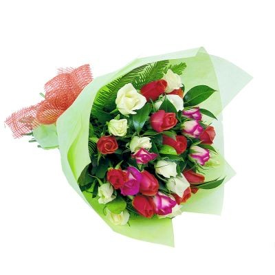Presentation Mixed Rose Bouquet