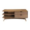 This walnut-effect coffee table deserves to hold your best glossy magazines and books. Storage featu