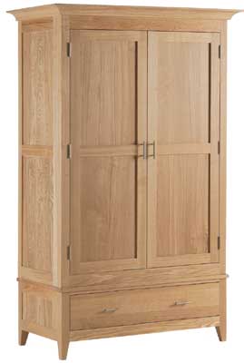 Unbranded Prestbury Ash Double Wardrobe With Drawer