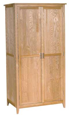 Unbranded Prestbury Ash Small Full Hanging Double Wardrobe