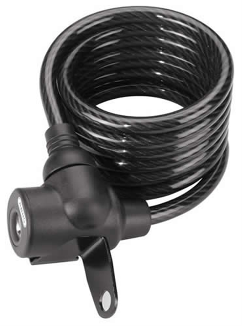 GREAT VALUE 8.5MM X 180CM COIL CABLE LOCK. INCLUDES LL AND URB BRACKET ( FOR FRAME TUBING 25-35MM