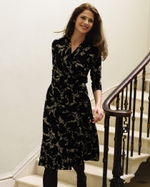 Unbranded Printed Jersey Wrap Dress