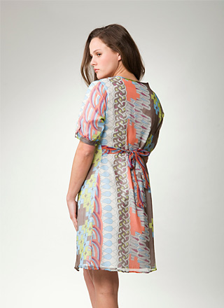 Unbranded Printed Silk Dress