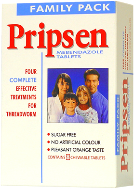 Pripsen Mebendazole Tablets 8x