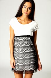 Unbranded Priya T-Shirt and Lace Dress