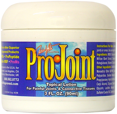 Instructions for use: Liberally rub Pro-joint onto painful, affected joints or areas. Use as