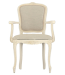 This smart French-style Provencale carver chair has intricate mouldings and soft curves, with a fitt