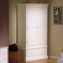 Provence White Wardrobe with Drawer