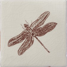 Unbranded Provenza Crema Craquele Dragonfly Decor