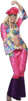 Psychedelic Hippie Lady Costume. Ideal For That All Important 70`s Look Will Fit Dress Size 10-12