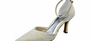 Heel Height（cm） : 9 Heel Type : Kitten Heel Occasion : Evening Party OfficeandCareer Party Wedding Ceremony Shoes Style : Closed Toe Pumps Show Color : Ivory Season : Autumn Spring Summer Size : 34 35 36 37 38 39 40 41 42 Lining Material : Leathe