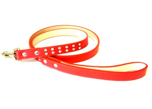 Pucci Couture 2 row diamante lead in red