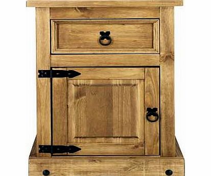 Unbranded Puerto Rico 1 Drawer Bedside Chest - Dark